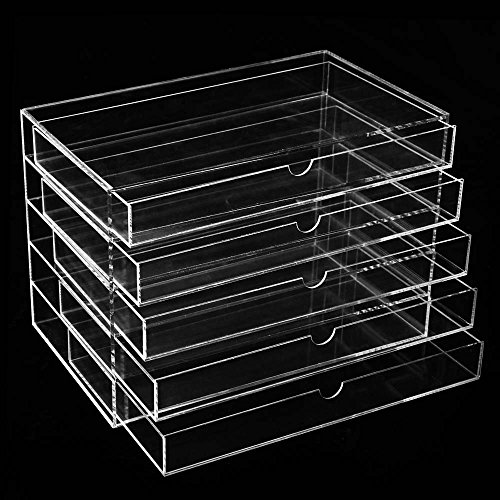 Homdox Acryl Kosmetikorganizer Transparent Make-up Kosmetik Schmuck Organizer Kosmetikschrank Aufbewahrung