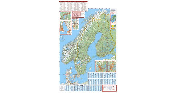 Laminiert Gerollt Skandinavien Finnland Strassenkarte Amazon De S Mile Direkt Ag Bucher