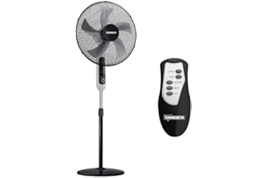 DIMENSIONE ELETTRONICA S.R.L. Ventilatore a piantana di grandi dimensione potente con telecomando termozeta airzeta xl TZAZ03