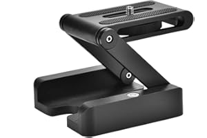 TOPIKY Cabezal de trípode portátil Tipo Z, Cabezal de inclinación Flexible Trípode Plegable Montaje de Placa de liberación rápida para Varias cámaras DSLR Estabilizador de riel Deslizante de trípode