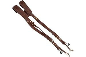 Ausla Tracolla fotocamera doppia, 66cm tracolla per fotocamera regolabile in pelle con doppia morbida spallina ​per treppiede da 1/4" per fotocamera digitale