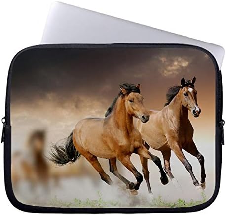 Hugpillows Laptop Sleeve / Bag Horses Running Notebook Sleeve Cases With Zipper For Macbook Air 12 inches
