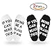 Produktbild Ndier Party Funny Favor Unisex Baumwollsocken mit "If You Can Read This Bring Me A Glass of Wine" - Große Weihnachtsgeschenke für Liebhaber Freunde, schwarz und weiß, 2 Pack