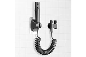 RUIOOMEEP Bidet Handbrause 2m Schlauch, Wandmontage Platzsparend Mini Design, Bidet Einsatz für Toilette, Multifunktionales Reinigungswerkzeug