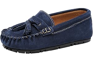 amropi Garçon Mocassins Suède Chaussures de Ville Mariage Tassel Loafers Plates