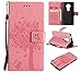 Produktbild Everainy Motorola Moto E5 Hülle Silikon PU Leder Flip Wallet Gummi Schutzhülle Katze Baum Muster Kartenfach Magnet für Motorola Moto G6 Play Brieftasche innen TPU Weich Bumper Handyhülle Hüllen (Rosa)
