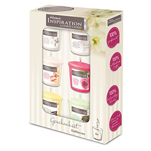 Home Inspiration by Yankee Candle – Geschenkset zum Geburtstag oder Muttertag – 6 Votivkerzen in dekorativer Verpackung - 3
