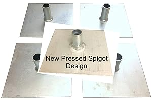 TOPTOWER 10 x Scaffold Tower Base Plates Zinc Plated Steel