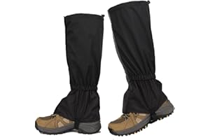 AIYVELU Pack of 2 Gaiters, Hiking, Outdoor Gaiters, Waterproof Gaiters, Adjustable Thickened Thermal Lining, Fabric Boot Gaiters for Hiking, Trekking, Climbing, Hunting and Skiing, Unisex