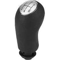 Pommeau Levier Vitesse Renault - Cuir PU Noir 5 Vitesses Pour Clio, Megane