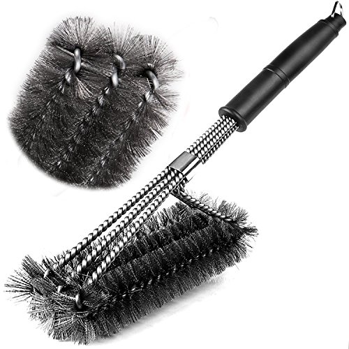 Cooleaf 18" BBQ Grillbürsten, 304 Edestahlbürste Perfekt für gewerblichen Einsatz, Outdoor und Camping