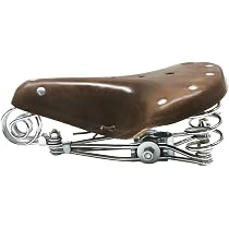 Selle De Vélo Vintage En Cuir Véritable Avec Ressorts | Style Rétro | Confort Assuré | Pour Hommes Et Femmes