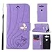 Price comparison product image KANTAS Wallet Flip Case Book Case Embossed Butterfly Flower Pattern Cover White Butterfly Design [Kickstand] [Card Holder] [Magnetic Closure] Phone Cases for Sony Xperia XZ2 Compact, Light Purple