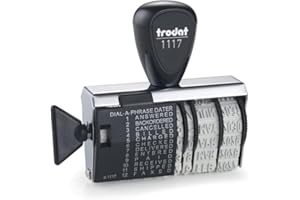 Trodat Classic Line1117 Dial a Phrase Rubber Stamp Dater, 1117