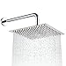 Produktbild Fandaucy Quadratische Duschkopf 10 Zoll Regendusche Regenbrause mit Anti-Kalk-Düsen Regenduschkopf Kopfbrause Edelstahl poliert Rainshower Dusche
