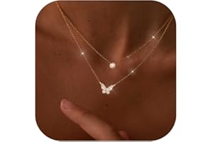 GEMAURA Layering Halskette Damen 14K Vergoldet Goldkette Damen Hypoallergene Doppel Silberkette Damen Halskette Damen Silber 925 mit Anhänger Schmuck für Frauen