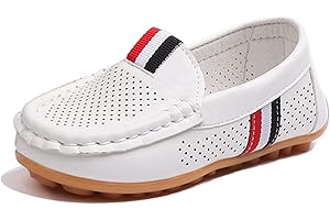 Yeeteepot Kinder Mokassins Bootsschuhe Mädchen Flache Halbschuhe Jungen Weich Loafers rutschfest Oxfords Slippers Bequem Lauflernschuhe