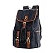 Produktbild Outdoor peak retro Vintage Outdoor Canvas Rucksack daypack Damen Rucksack für Outdoor Sports / Reise / Schule Freizeit Camping Radfahren modern Wandern Trekking Leinwand Rucksack hiking bag Reisen backpack braun Schwarz Segeltuchtasche (Schwarz)