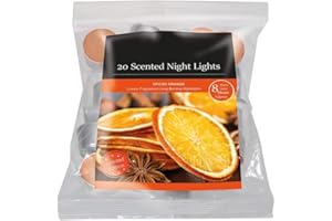 PRIDE HOME & GARDEN PHG Fresh Quality Scented Tealight Candles with 8 Hour Burn Time | Long-Lasting Set | Fancy Home Decoration Spiced Orange