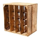Ein außergewöhnliches Regal 3er Set -Geflammtes Weinregal für bis zu 16 Flaschen 40x40x27 cm Kistenkolli Altes Land Wein Regal  Flaschenregal
