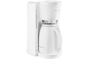 Rowenta CT3801 Adagio Milano ekspres do kawy, z dzbankiem termicznym z tworzywa sztucznego, 8-12 filiżanek, biały/stal nierdzewna