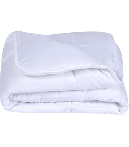 BEDSUM Mikrofaser-Steppdecke Für Kleinkinder – 99x129 Cm, Weiß, Leicht & Warm, Maschinenwaschbar