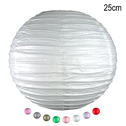 1 x LAMPION EinsSein® Medium weiss DM 25cm Hochzeit Wedding Laterne Papierlampion