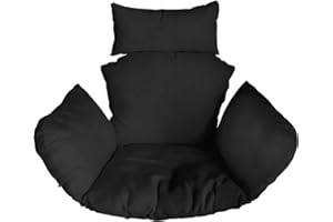 Ferocity Suspendu Hamac Chaise Coussins, Imperméable Siège de Chaise Rembourrage pour Patio Jardin, Balançoire Panier Suspendu Coussin de Siege, Noir [114]