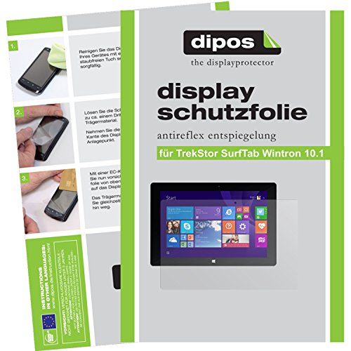 dipos Trekstor Surftab Wintron 10.1 Schutzfolie (2 Stück) - Antireflex Premium Folie matt
