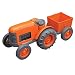 Green Toys Orange Tractor Toy with Detachable Trailer