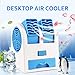 Produktbild USB Air Cooler Mobil Mini Klimaanlage, Tragbarer Mini-USB-Lüfter mit Zwei Anschlüssen und blattloser Kühlung Stummer Duft Schreibtisch Tischventilatoren für das Büro zu Hause,Blue
