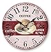 Produktbild Quarz Wanduhr/Kaffee Muster Wanduhr, Digitale Heimstummschaltung dekorative Uhr, geeignet für Wohnzimmer, Schlafzimmer, Esszimmer