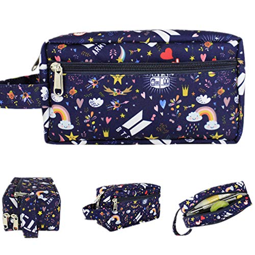 FEIDIAO Filles garçons enfants Scouts BTS stylo boîte crayon pochette étudiant sac bureau zippé papeterie