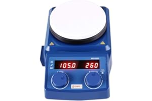 FOUR E'S SCIENTIFIC 5L Agitador Magnético Magnetic Stirrer Hot Plate 280°C/536°F 100-1500RPM 5000ML Agitadores de Laboratorio(no incluye soporte)