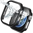 CLOUDVALLEY 1Pack Hard Case for Apple Watch Series 10 46mm Screen Protector, Tempered Glass Bumper Anti-Scratch HD Ultra-Thin Protective Face Cover for iWatch Series 10 (Black, 46 MM)