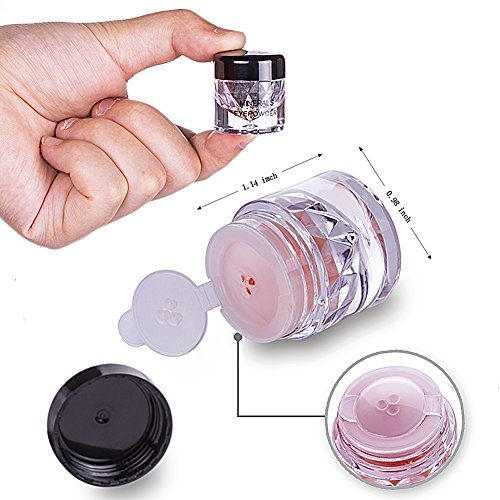 VALUE MAKERS® Professionelle Lidschatten-Pigmente in 6 verschiedenen Farben / Glitzer-Pigmente für das Augen-Make-Up - 5