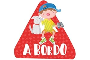 STARSTICK Niño y perro a bordo – Bebé a bordo triángulo para coche - Castellano