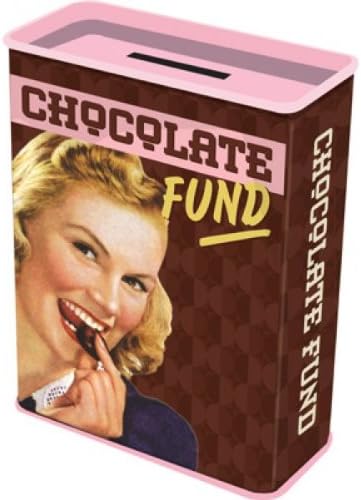 Stylish Retro Tin Money Box “Chocolate Fund”for Women who Like to Eat Chocolate