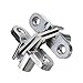 Produktbild Versteckte Hinge - SODIAL(R)2 Stueck Versteckte Scharniere Edelstahl Unsichtbare Scharniere Verdecktes Barrel Holzkiste Silber
