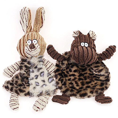 Chiwava-Pet-Squeak-Unstuffed-Dog-Toy-Faux-Fur-Cow-Rabbit-Rustle-Sound-Puppy-interactive-Play