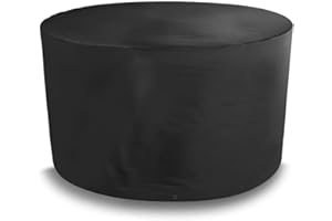Bosmere Protector 5000 | Circular Table Cover | D 128cm H 71cm | 100% Waterproof, UV Protected, Heavy Duty 600D | 5 Year Guarantee | MB545, Black