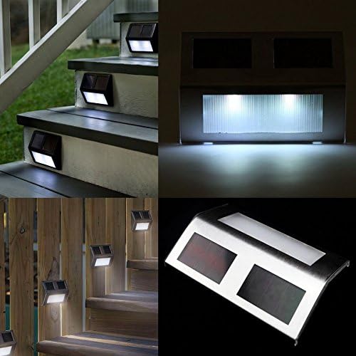Solalite Decorative Wireless Garden Solar Step Stairs Lights Outdoor Fence Stairway (8 Lights)