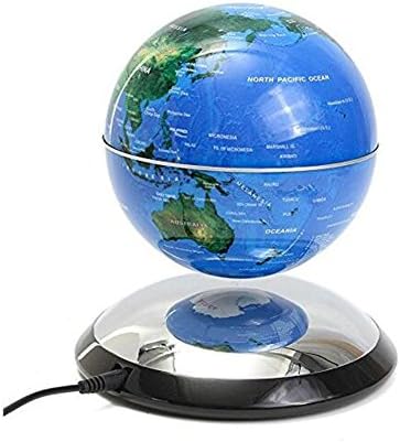 Magnetic Levitation Floating and rotating in midair,Magnetic Levitation Floating Globe World Map with Touch Switch Function for Education,Desk Decoration,（6 Inch ） , B