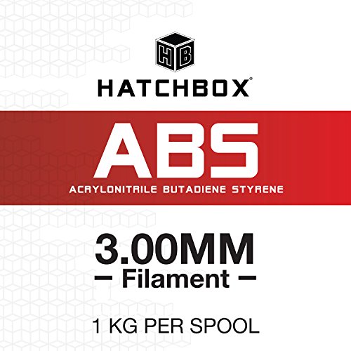 HATCHBOX ABS 3D Printer Filament, Dimensional Accuracy +/- 0.05 mm, 1 kg Spool, 3.00 mm, Silver
