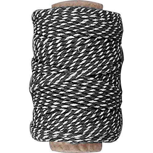 Baumwollschnur, Dicke 1,1 mm, schwarz/weiß, 50m