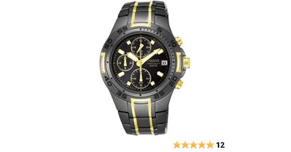 Pulsar Chronograph Mens Watch (PF8413X1) Black | WatchShop.com™