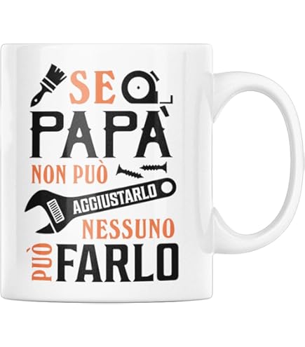 Tazza Festa del Papà [PERSONALIZZABILE] - Maschietti Buona Prima Festa del Papà - [PERSONALIZZA NOMI] - Idee Regalo Festa del Papà - Tazza Festa Papà - Idea Regalo Papà - T-shirteria