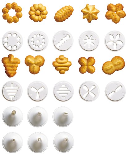 KAISER Gebäckpresse 200 ml Pâtisserie 10 Designscheiben 6 Garniertüllen einfache Einhand-Bedienung - 4