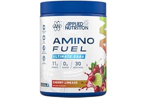 Applied Nutrition Amino Fuel - Amino Acids Supplement, EAA Essential Amino Acids Powder, Muscle Fuel & Recovery (390g - 30 Servings) (Cherry Limeade)