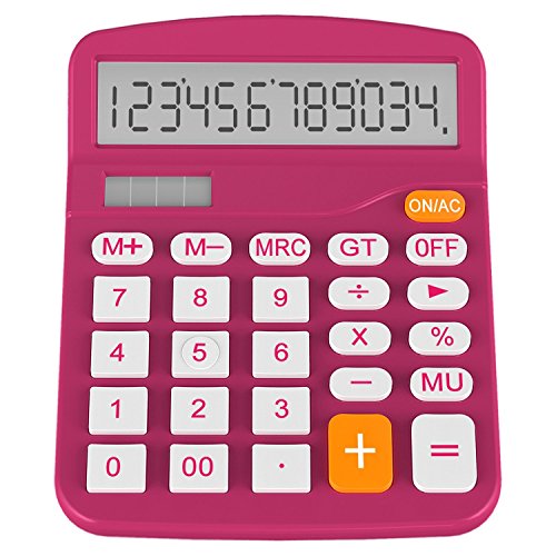 Helect H1001C- Calculadora Básica, Energía Solar, Ciruela